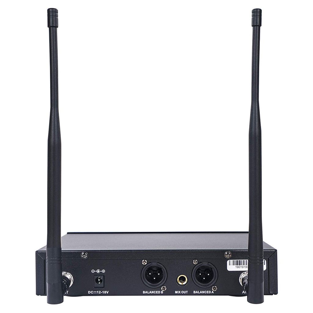 Sound Town SWM26 Series Wireless Microphone System Receiver Back Panel