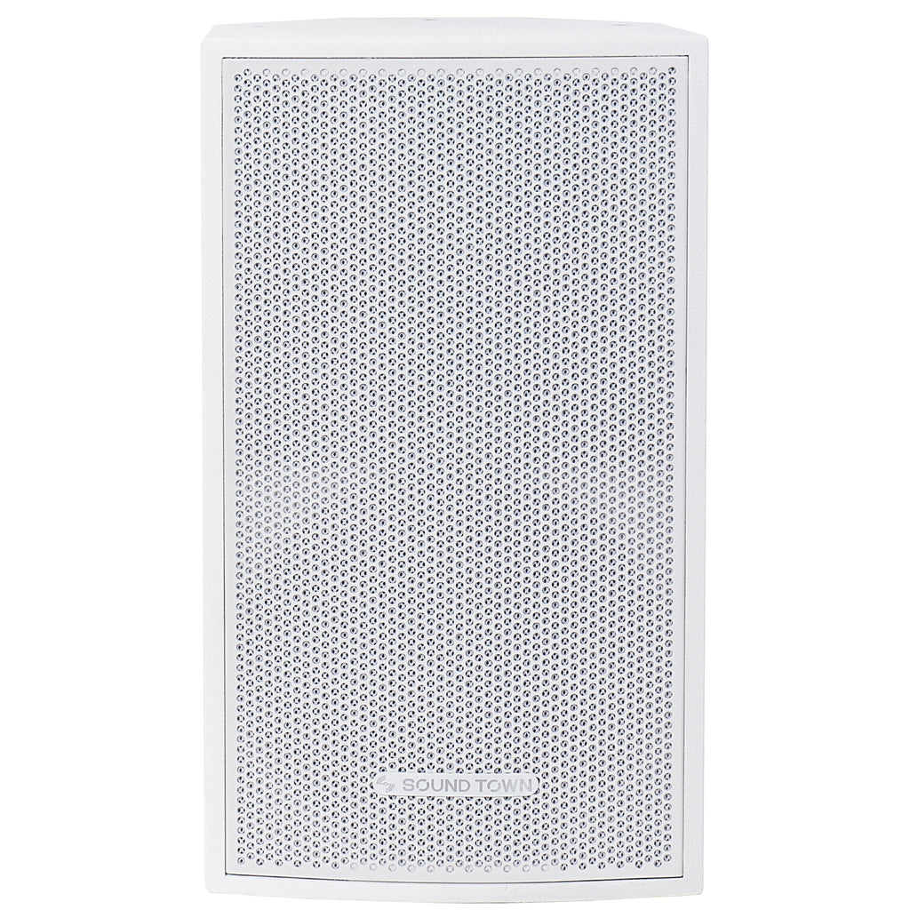 Sound Town CARME-115WPW CARME Series 15" 2-Way Powered Professional PA DJ Monitor Speaker, White w/ Compression Driver for Installation, Live Sound, Karaoke, Bar, Church - front panel
