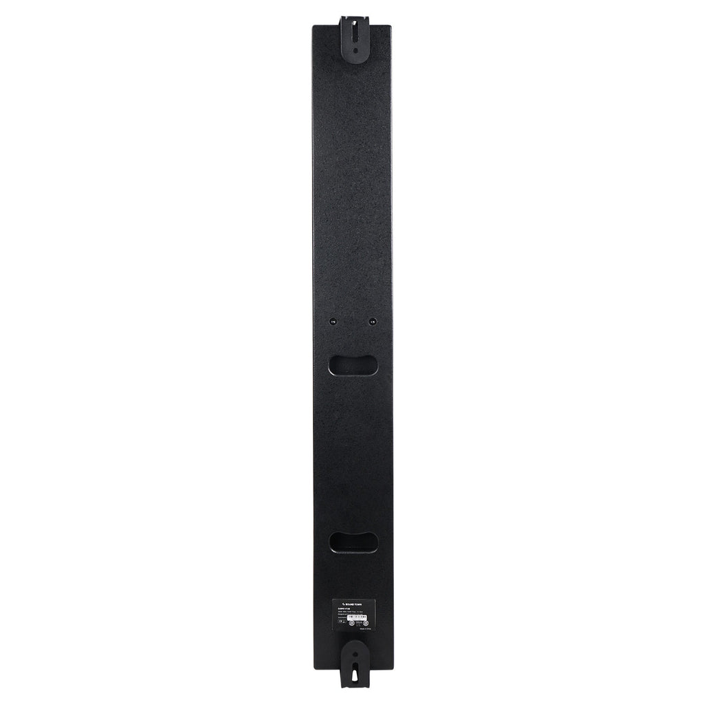 Sound Town CARPO-V10B-R Passive Wall-Mount Column Mini Line Array Speaker with 8 x 5” Woofers, Black for Live Event, Church, Conference, Lounge, Refurbished - Back Panel