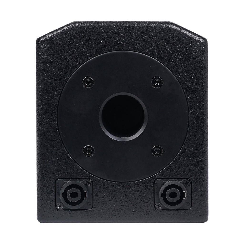 Sound Town CARPO-V5B12 CARPO Series 1400 Watts 12” Powered PA DJ Subwoofer with 2 Speaker Outputs, Folded Horn Design, for Live Sound, Stage, Church, Lounge, Bar - 35mm Stand Socket