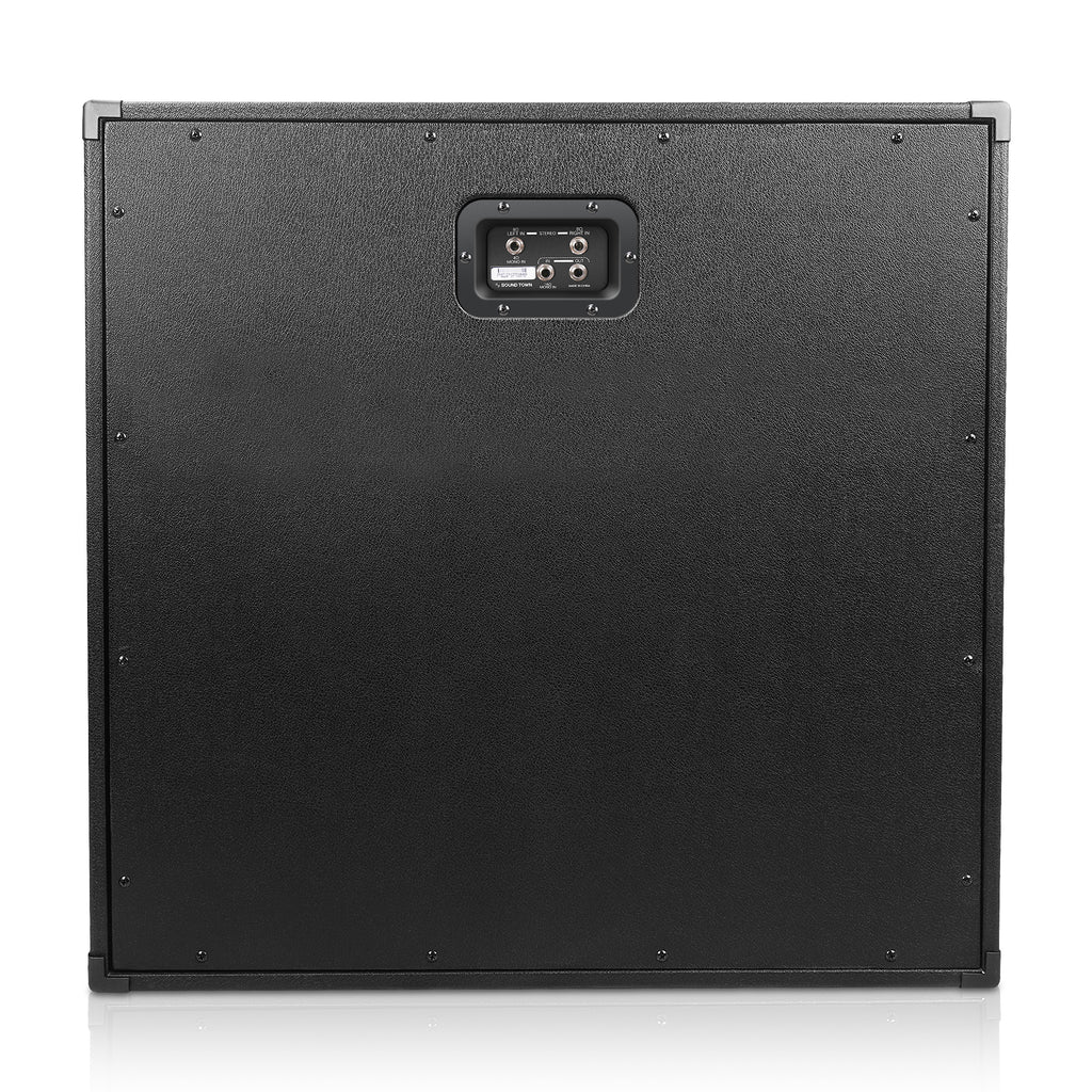 Sound Town GUC412BK 4 x 12" 260W Guitar Speaker Cabinet, Birch Plywood, Black Tolex, Wheat Cloth Grille with removable rear panel
