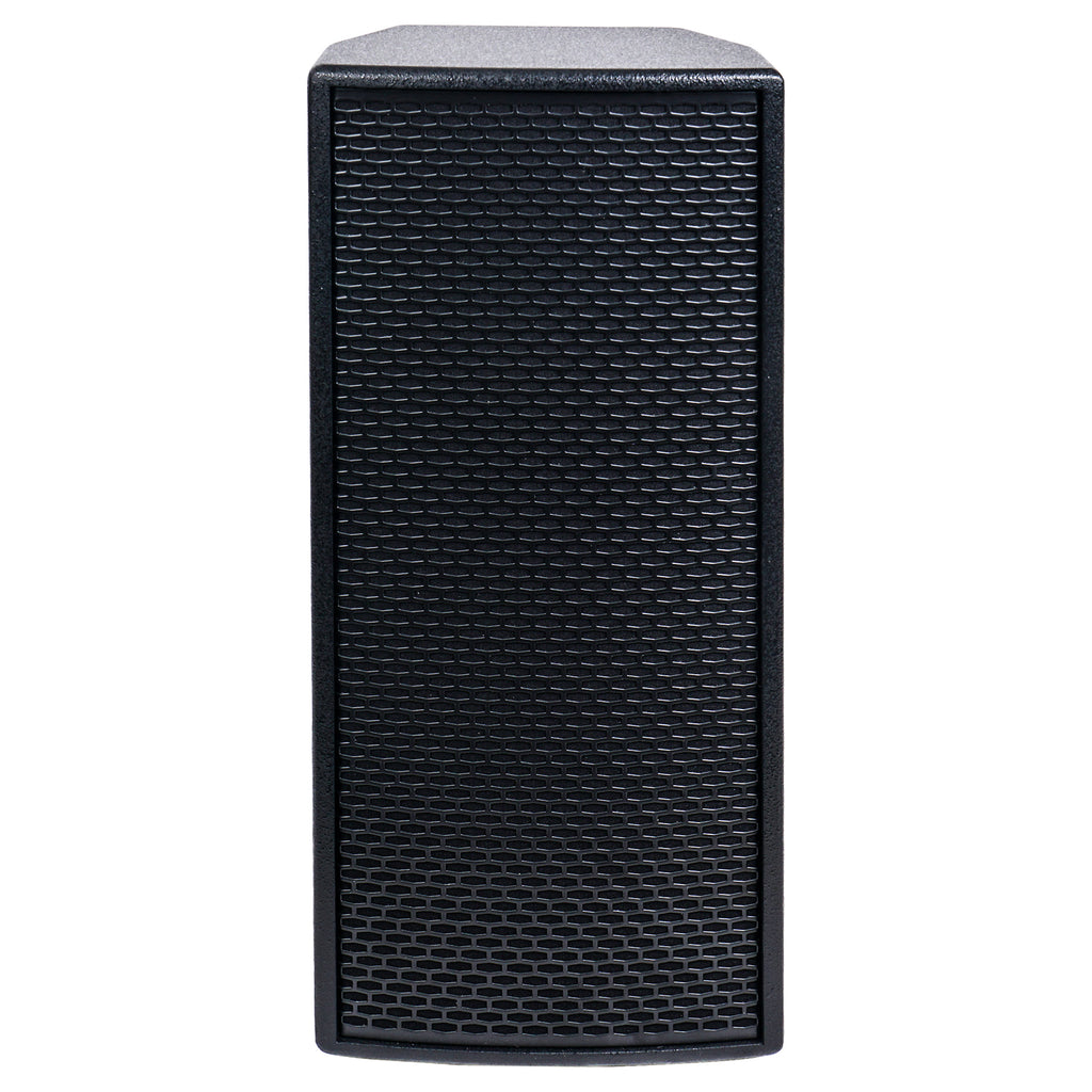Sound Town KALE-208BPW KALE Series Dual 8” 600W Powered DJ PA Speaker with Bluetooth, Titanium Compression Driver and 3-Channel Mixer, Black - Front Panel