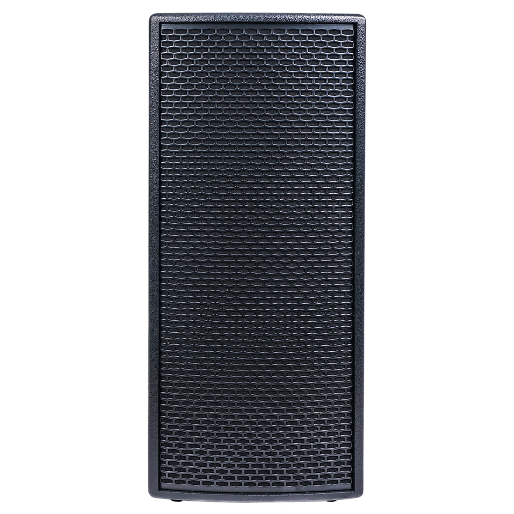 Sound Town KALE-208BPW KALE Series Dual 8” 600W Powered DJ PA Speaker with Bluetooth, Titanium Compression Driver and 3-Channel Mixer, Black - Heavy-Duty Grille