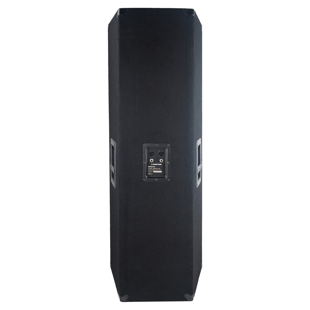 Sound Town METIS-215-PAIR METIS Series Dual 15” 1400W 2-Way Full-range Passive DJ PA Pro Audio Speaker with Titanium Compression Driver for Live Sound, Karaoke, Bar, Church - Back Panel