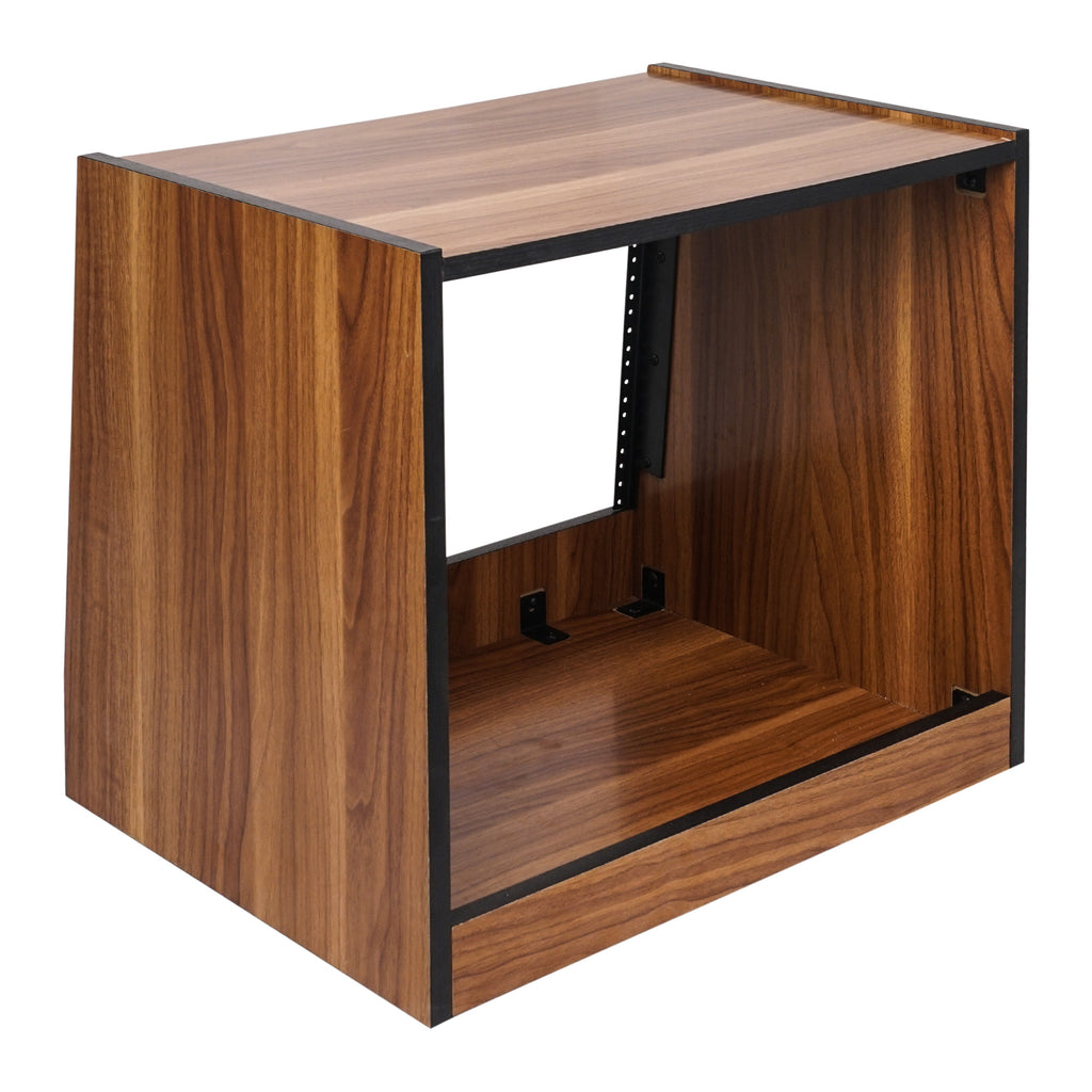 Sound Town SDRK-8WN 8U (8-Space) DIY Recording Studio Equipment Rack with Furniture Grade Walnut Laminate, Server Case