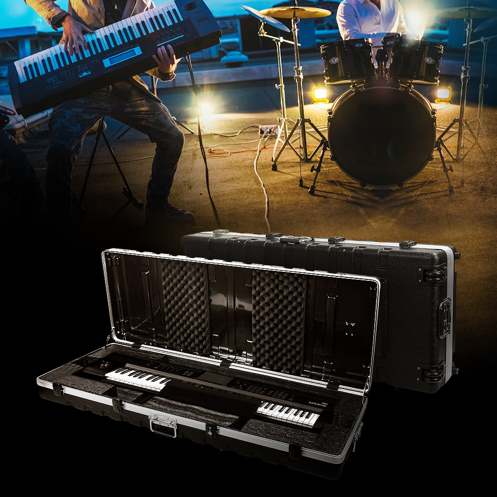 Sound Town STKBC-76 Lightweight 76-Note Digital Piano Keyboard Case, ATA Flight Case - Live Band