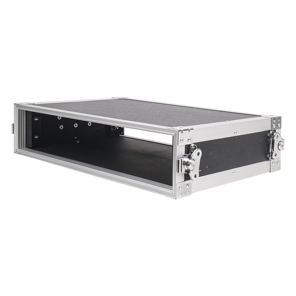 Sound Town STRC-2U-R 2U (2-Space) PA/DJ Rack/Road Case, w/ 11" Depth, Plywood, Metal Ball Corners, Pro Tour Grade Flight Case, Refurbished - Lightweight Case for 19" Rackmount Equipment, Mixers, Amplifiers, Crossovers, Line Switchers