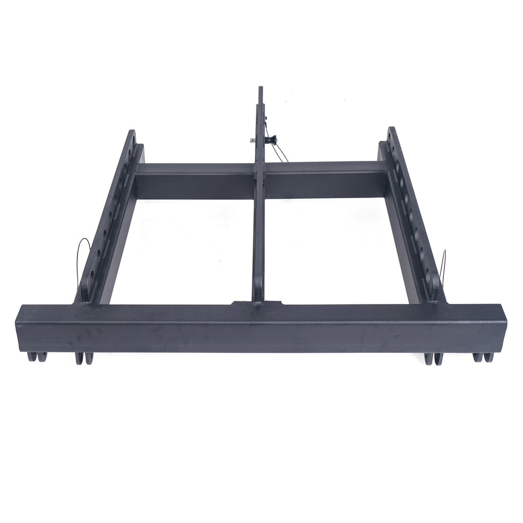 Sound Town ZETHUS-115SPW205V2X4 ZETHUS Series Line Array Speaker System with One 15-inch Powered Line Array Subwoofer, Four Compact Dual 5-inch Line Array Speakers, Black - Flying Frame side view