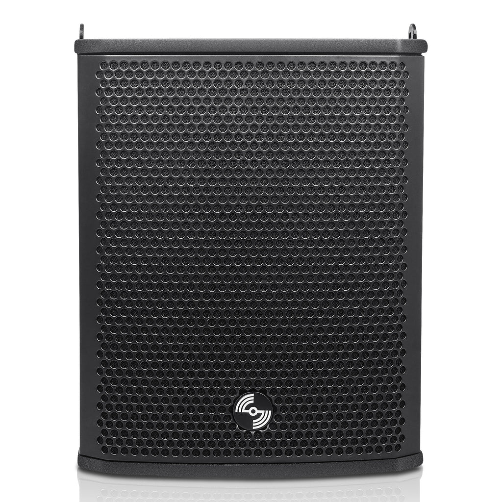 Sound Town ZETHUS-M115SM3X4 ZETHUS Series Compact Passive Line Array PA Speakers, Black, for Live Sound, Stage Performance, Clubs, Churches and Schools - Front Panel