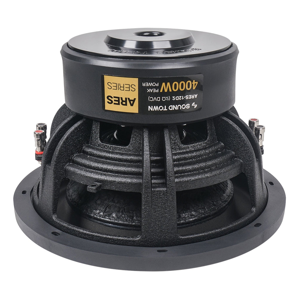 Sound Town ARES-12D2-R REFURBISHED: 12" Dual Voice Coil 1000W Car Audio Subwoofer, Dual 2-Ohm, CEA Rated - best subs for car, trucks
