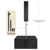 AURA-215S1.164 | AURA Series Powered PA System with 2400W Dual 15" 1.1 Subwoofer, Column Array Loudspeaker with LAVOCE Drivers, Black - STSD-MM1449B Pole-Mount Sold Separately