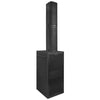 MODE Audio AURA-215S62A | AURA Series Powered PA System with 2400W Dual 15" Subwoofer, Column Array Loudspeaker w/ LAVOCE Drivers and Extension Spacer, Black - Right View