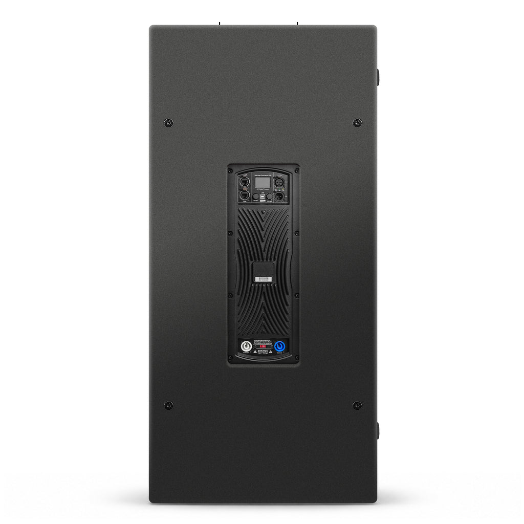 MODE Audio AURA-215SA | AURA Series Dual 15" 2400W Powered PA Subwoofer with Class-D Amplifier and DSP Presets, Birch Plywood, Black - Back Panel