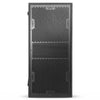 MODE Audio AURA-215SA | AURA Series Dual 15" 2400W Powered PA Subwoofer with Class-D Amplifier and DSP Presets, Birch Plywood, Black - Front Panel, Vertical