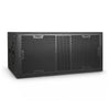 MODE Audio AURA-215SA | AURA Series Dual 15" 2400W Powered PA Subwoofer with Class-D Amplifier and DSP Presets, Birch Plywood, Black - Right View, Horizontal