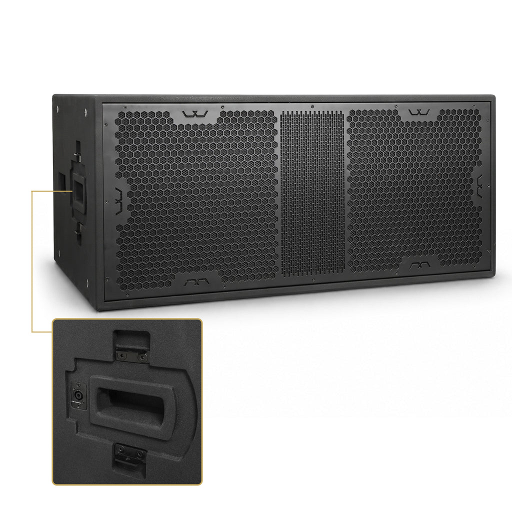 MODE Audio AURA6-SPACER | MODE Audio Vertical Height Spacer for AURA-6.2/6.4 Series Column Array Loudspeakers, Black - Recessed Carrying Handle