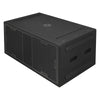 MODE Audio AURA6-SPACER | MODE Audio Vertical Height Spacer for AURA-6.2/6.4 Series Column Array Loudspeakers, Black - Left View, Pole-Mount Socket, Horizontal