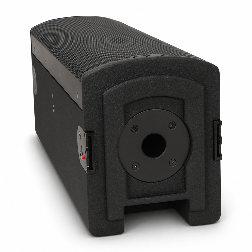 MODE Audio AURA-6.2 | AURA Series 2-Way 600W Passive Column Array Loudspeaker w/ LAVOCE 2 x 6.5" Woofers, Wall-Mount Bracket, Plywood, Black - Bottom Pole-Mount Socket