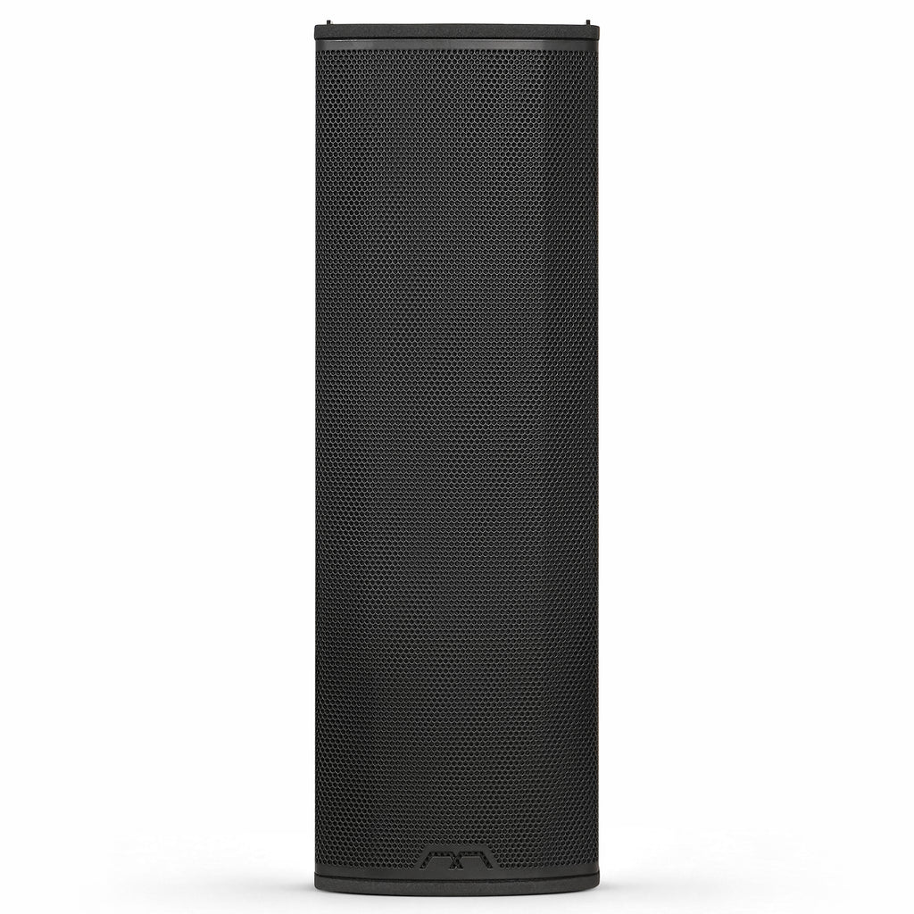 MODE Audio AURA-6.2A | AURA Series 2-Way 600W Powered Column Array Loudspeaker w/ LAVOCE 2 x 6.5" Woofers, Class-D, DSP, TWS, Wall-Mount Bracket, Plywood, Black - Front Panel