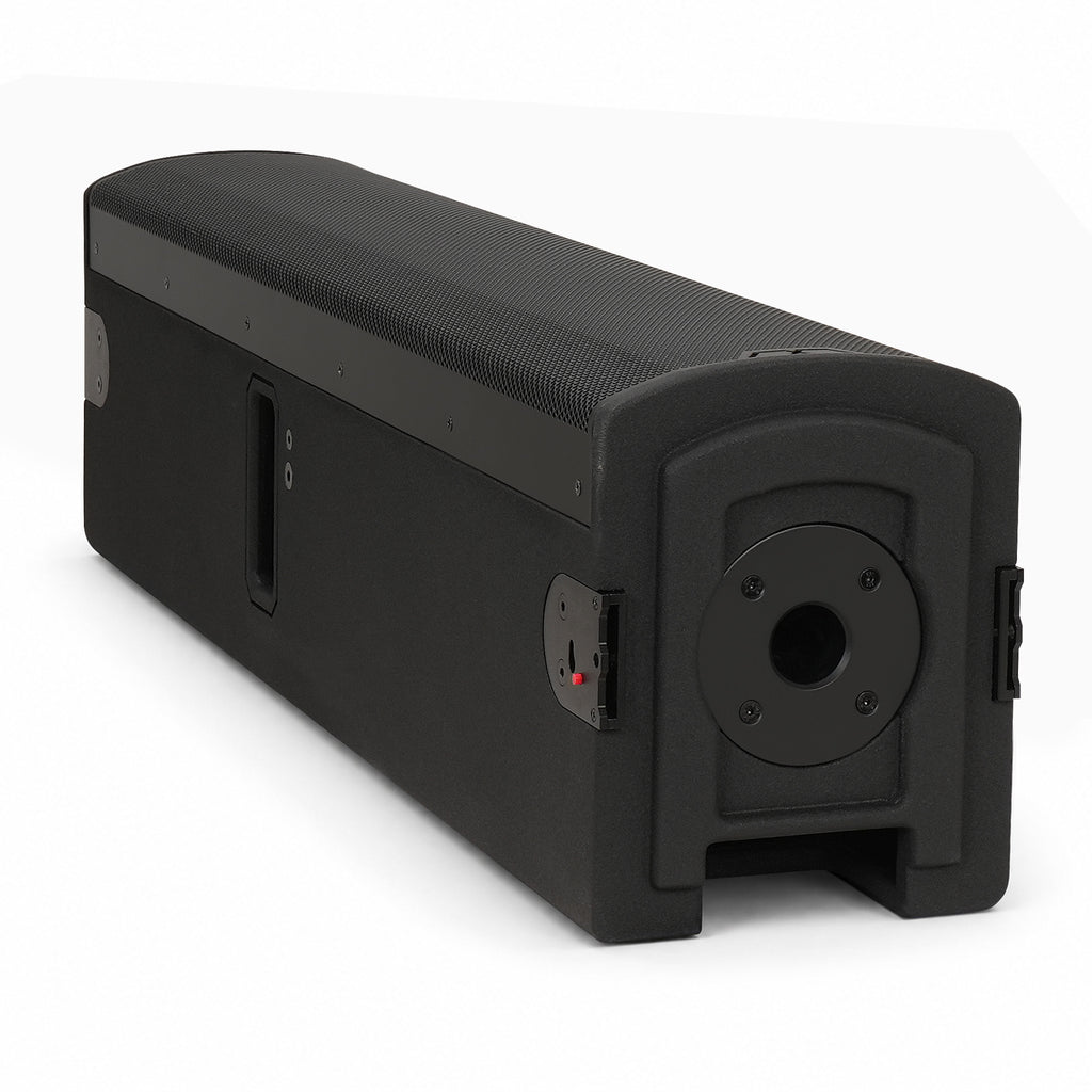 MODE Audio AURA-6.4 | AURA Series 2-Way 1000W Passive Column Array Loudspeaker w/ LAVOCE 4 x 6.5" Woofers, Wall-Mount Bracket, Plywood, Black - Bottom Pole-Mount Socket