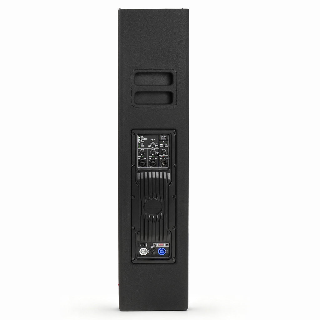 AURA-6.4A | AURA Series 2-Way 1000W Powered Column Array Loudspeaker w/ LAVOCE 4 x 6.5" Woofers, Class-D, DSP, TWS, Wall-Mount Bracket, Plywood, Black - Back Panel