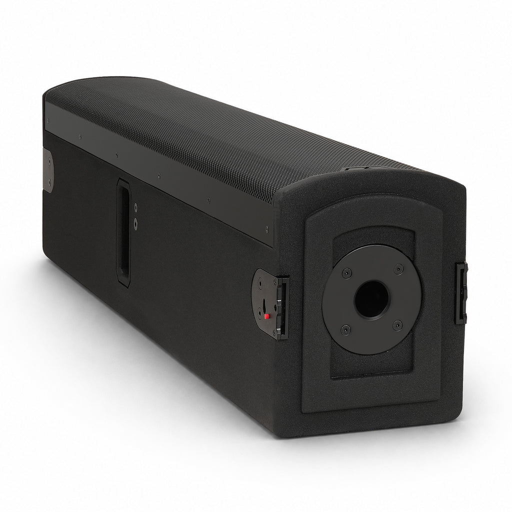 AURA-6.4A | AURA Series 2-Way 1000W Powered Column Array Loudspeaker w/ LAVOCE 4 x 6.5" Woofers, Class-D, DSP, TWS, Wall-Mount Bracket, Plywood, Black - Bottom Pole Mount Socket