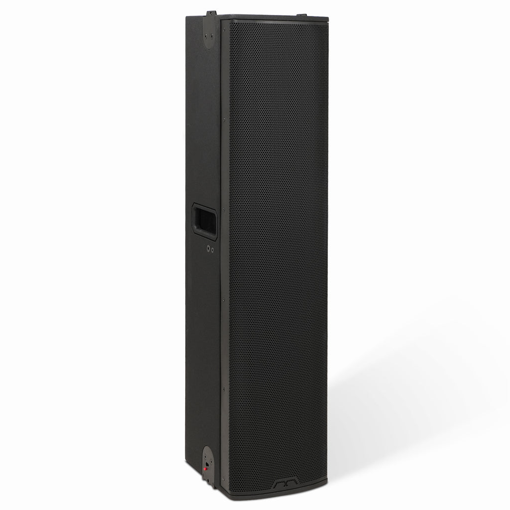 MODE Audio AURA-6.4A | AURA Series 2-Way 1000W Powered Column Array Loudspeaker w/ LAVOCE 4 x 6.5" Woofers, Class-D, DSP, TWS, Wall-Mount Bracket, Plywood, Black - Right View