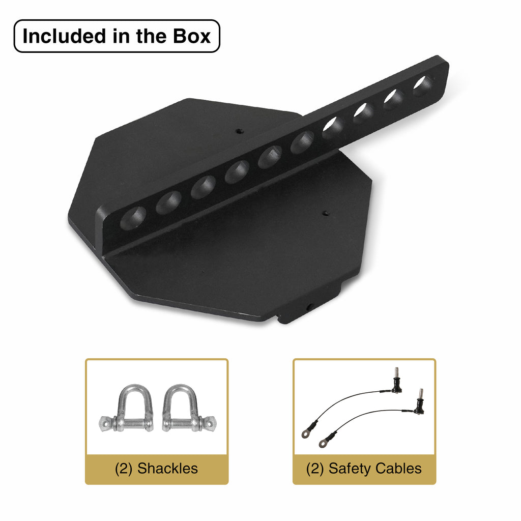 Sound Town AURA-6FF | MODE Audio Flying Frame for AURA-6.2/6.4 Series Column Array Loudspeakers, Black - Included in the Box, Package Contents, Shackles, Safety Cables
