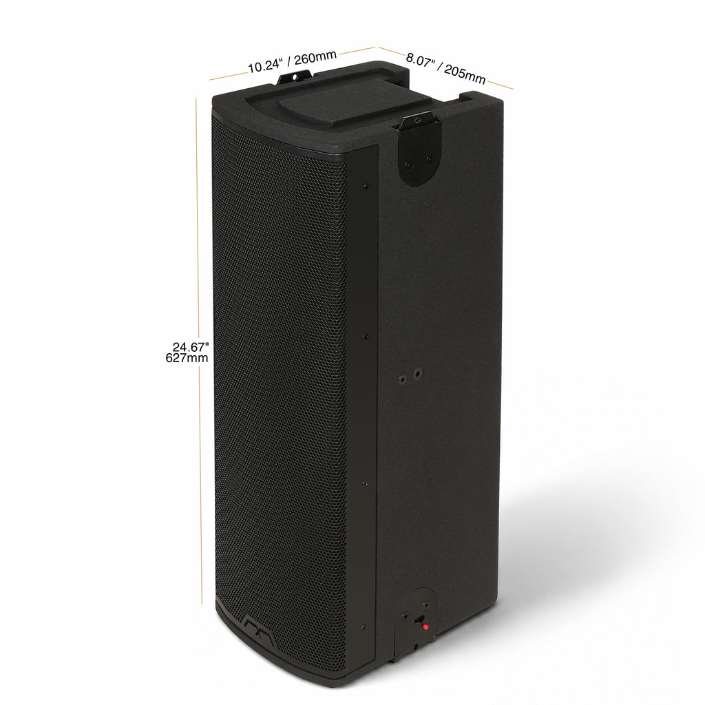 MODE Audio AURA6-SPACER | MODE Audio Vertical Height Spacer for AURA-6.2/6.4 Series Column Array Loudspeakers, Black - Size and Dimensions