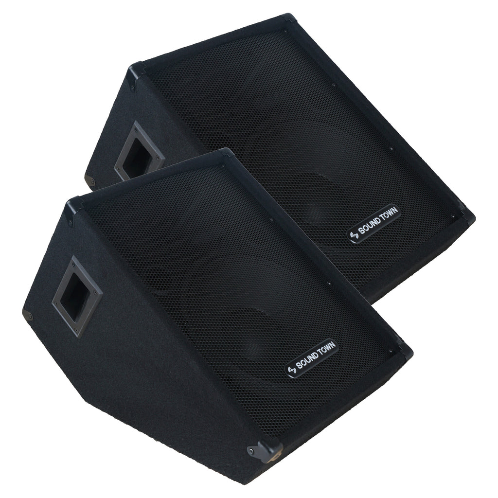 Sound Town CALLISTO-12M-PAIR CALLISTO Series 12" affordable passive 400 Watts stage monitor speaker with impressive quality and great portability
