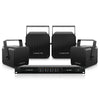 Sound Town CARME-105BNIX Installation Speaker System with 4 x 5 inch Coaxial Black Loudspeakers and 1 x 4-Channel 4800W Peak Output Professional Power Amplifier for Restaurants, Lounges, Bars, Schools, Churches - Main