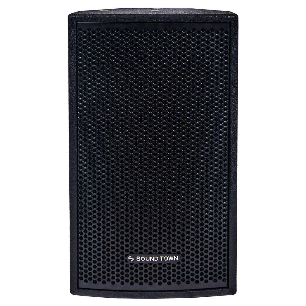 Sound Town CARME-108BV2-R | REFURBISHED: CARME Series 8" 350W 2-Way Professional PA DJ Monitor Speaker, Black w/ Compression Driver for Installation, Live Sound, Karaoke, Bar, Church - Front Panel