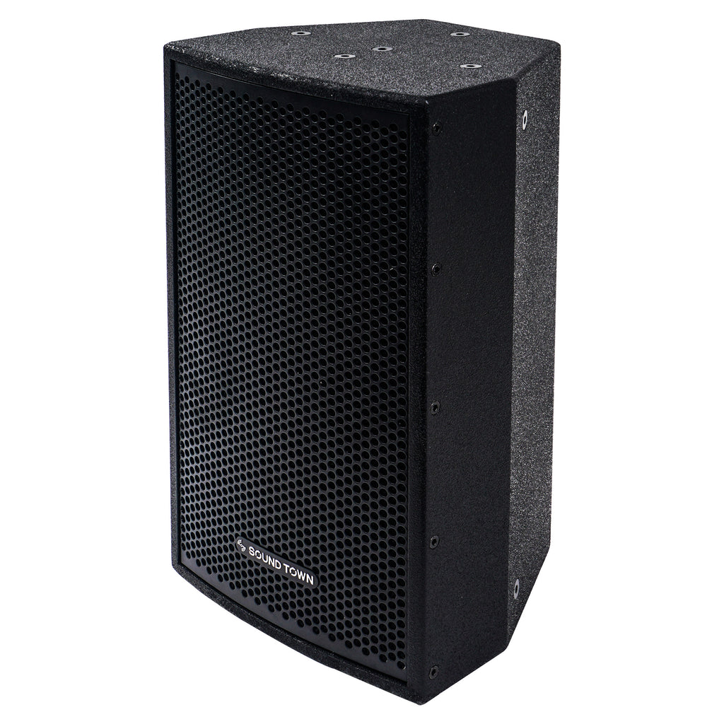 Sound Town CARME-108BV2-R | REFURBISHED: CARME Series 8" 350W 2-Way Professional PA DJ Monitor Speaker, Black w/ Compression Driver for Installation, Live Sound, Karaoke, Bar, Church - Left Panel