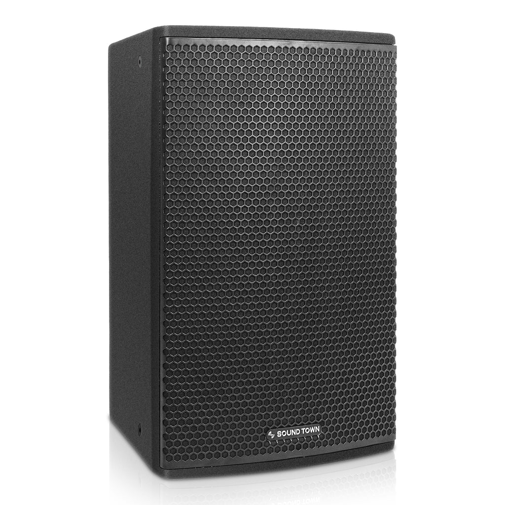 Sound Town CARME-112BG3-R | REFURBISHED: CARME Series 12" 700W 2-Way Professional PA DJ Speaker, Black w/Titanium Driver for Installation, Live Sound, Karaoke, Bar, Church-Right Angle