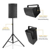 Sound Town CARME-112BG3-R | REFURBISHED: CARME Series 12" 700W 2-Way Professional PA DJ Speaker, Black w/Titanium Driver for Installation, Live Sound, Karaoke, Bar, Church-Versatile Applications, Wall-Mount, Stage Monitor, Floor Standing