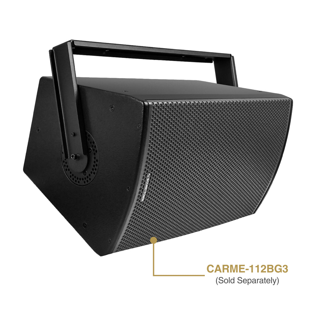 Sound Town CARME-112BUB-H | CARME Series Horizontal Wall Mount Bracket for CARME-112BG3, Black-U Bracket View