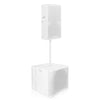 Sound Town CARME-112WPW15SWPW | Powered, PA, Speaker, Subwoofe, Combo, Set, 12 inch PA, Speaker, One, 15inch, Subwoofer, One, Subwoofer, Pole, White