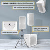 Sound Town CARME-112WV2-R | REFURBISHED: CARME Series 12" 600W 2-Way Professional PA DJ Monitor Speaker, White w/ Compression Driver for Installation, Live Sound, Karaoke, Bar, Church - Versatile Applications