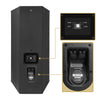 CARME-153B | CARME Series 15" 3-Way 1900W Passive PA Speaker with Neodymium Drivers, Bi-Amp, Birch Plywood, Black - Back Panel