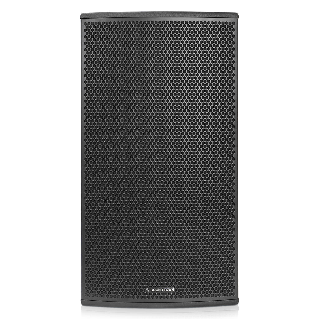 CARME-153B | CARME Series 15" 3-Way 1900W Passive PA Speaker with Neodymium Drivers, Bi-Amp, Birch Plywood, Black - Front Panel