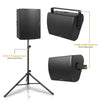 Sound Town CARME-15MM-R | REFURBISHED: CARME SERIES 15" Multipurpose Loudspeaker, w/ Compression Driver for Installation, Live Sound, Karaoke, Bar, Church, Black-Versatile Applications, Wall-Mount, Stage Monitor, Floor Standing
