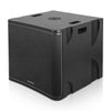 Sound Town CARME-18SPW1.1 | 18" 2400W Powered PA Subwoofer, Black w/ Speaker Output, DSP, Plywood, TWS Bluetooth, for Lounges, Clubs, Bars, Theaters, Church - Left Panel