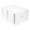Sound Town CARME-212SWPW1.1 | Dual 12" 2400W Powered PA Folded Horn Subwoofer w/ Speaker Output, DSP, TWS Bluetooth, Birch Plywood, White - Left Side