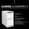 Sound Town CARME-212SWPW1.1 | Dual 12" 2400W Powered PA Folded Horn Subwoofer w/ Speaker Output, DSP, TWS Bluetooth, Birch Plywood, White - Clubs, Weddings, Houses of Worship, Touring Rigs, and Professional Event Production Environments