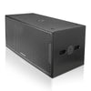 Sound Town CARME-218SBPW | CARME Series Dual 18" 3200W Powered PA Subwoofer w/ 2-Channel Class-D Amplifier and DSP, LPF, 4" Voice Coil, Birch Plywood, Black - Left View