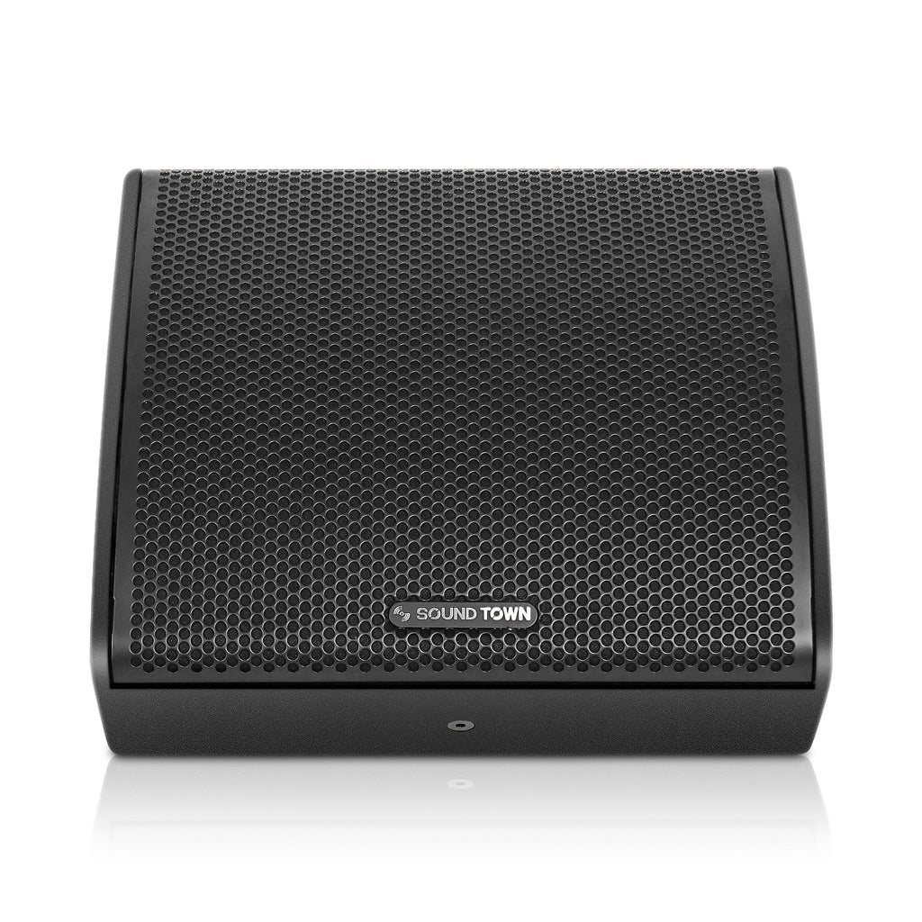 Sound Town CARME-8MM-R | REFURBISHED: CARME SERIES 8" Multipurpose Loudspeaker, w/ Coaxial Compression Driver for Installation, Live Sound, Karaoke, Bar, Church, Black-Front