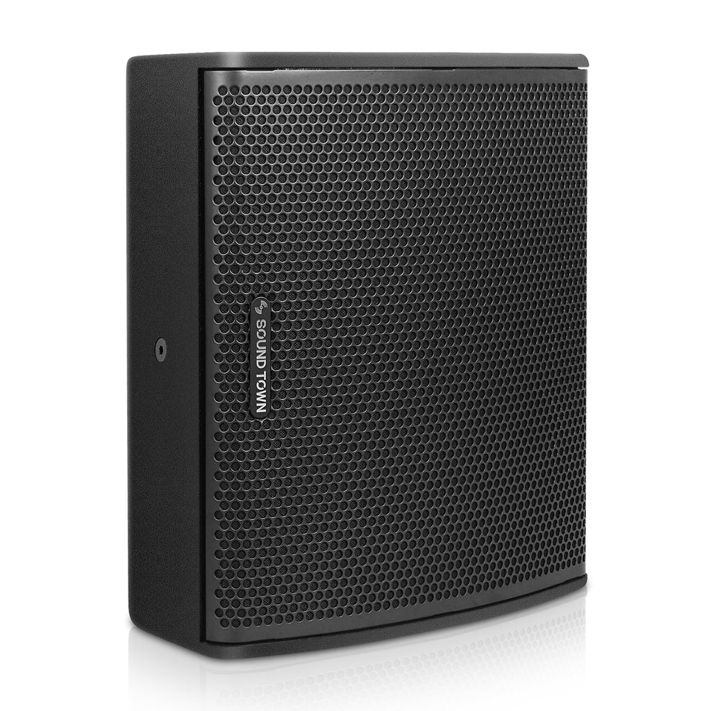 Sound Town CARME-8MM-R | REFURBISHED: CARME SERIES 8" Multipurpose Loudspeaker, w/ Coaxial Compression Driver for Installation, Live Sound, Karaoke, Bar, Church, Black-Multi-Position, Side-Position