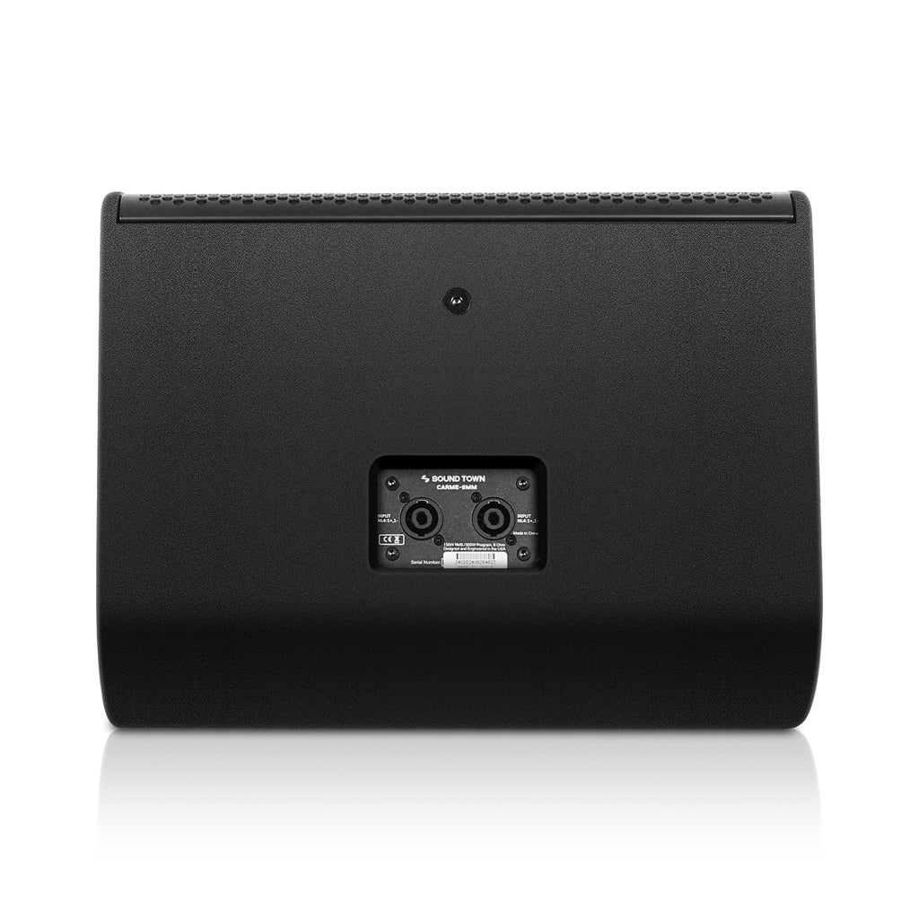 Sound Town CARME-8MM-R | REFURBISHED: CARME SERIES 8" Multipurpose Loudspeaker, w/ Coaxial Compression Driver for Installation, Live Sound, Karaoke, Bar, Church, Black-Speakon Input/Output