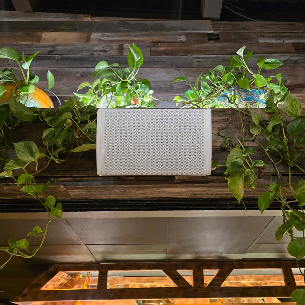 Sound Town CARME-G3 Series | Versatile 2-Way Point Source Speakers w/ Titanium Compression Driver & 90º x 60º Rotatable Horn, Modern White, for Restaurants, Lounges,  Gyms,  Churches, and Stages (CARME-U108WG3, CARME-U208WG3, CARME-112WG3, CARME-115WG3)