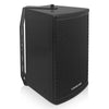 Sound Town CARME-U108BG3 | CARME Series 8" Passive 350W 2-Way Wall-Mount Loudspeaker, Black w/ U Bracket for Commercial Installation, Live Sound, Bar, Church-Right Angle